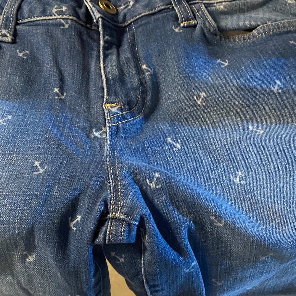 Tommy Hilfiger Blue Ankle Jeans with Anchor Print
